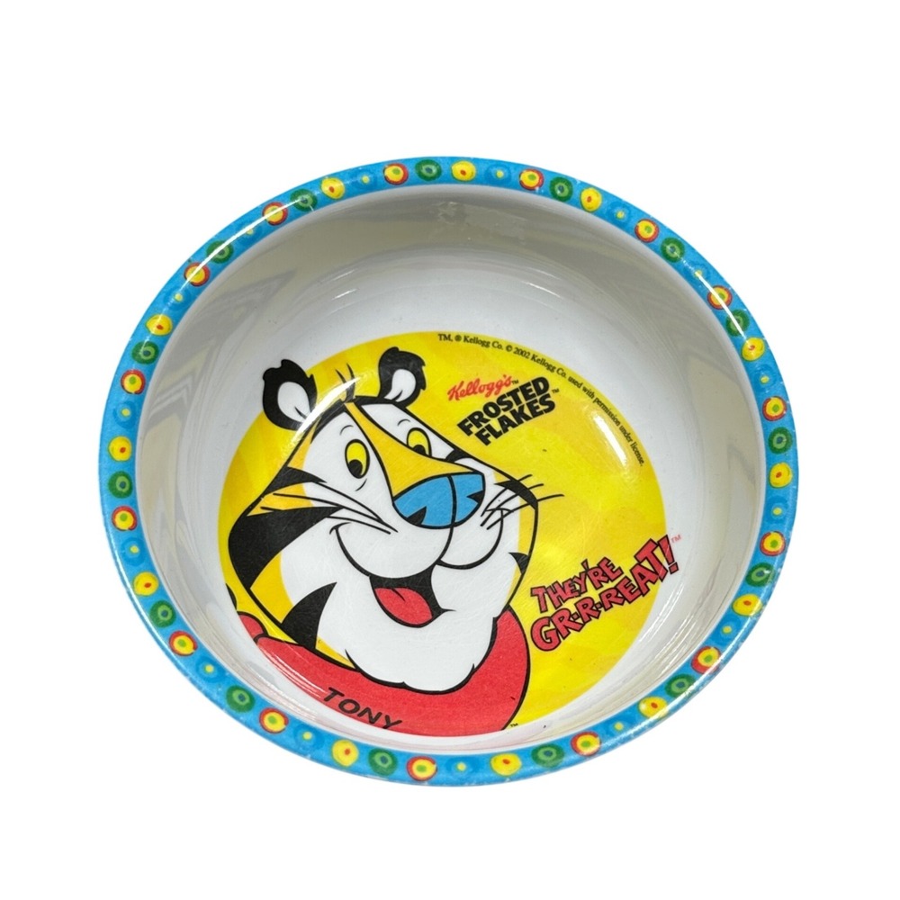 VTG 2002 Kelloggs Frosted Flakes Tony the Tiger Cereal Bowl Zak Designs 5.5in